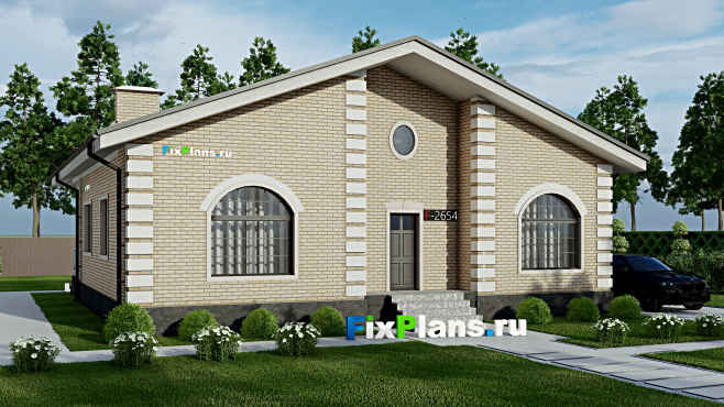 Проект одноэтажного дома F-2654