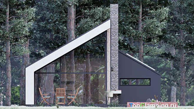 Проект одноэтажного дома F-22103 — фасад